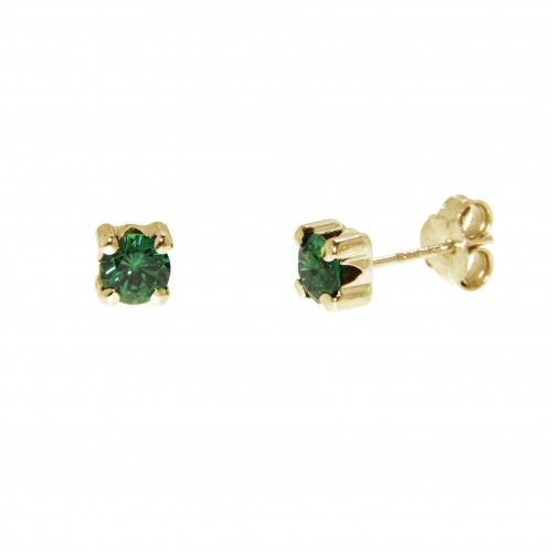 Gold earrings 10kt, 05-4BO